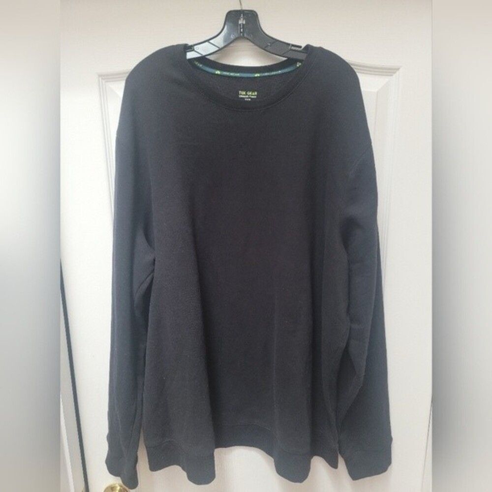 Tek Gear Black Ultra Soft Fleece Long Sleeve Shirt Size 3XB Big & Tall